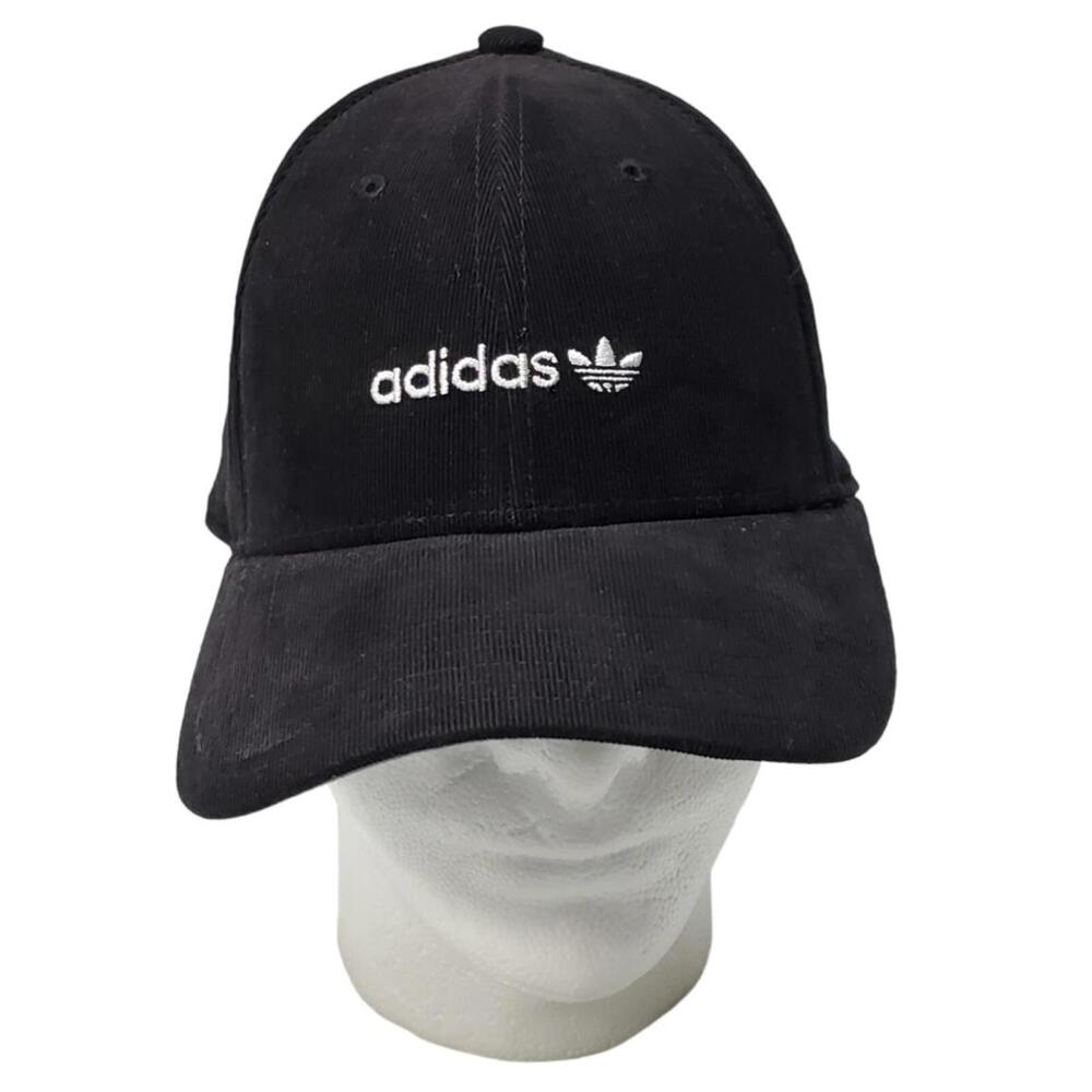 Adidas Hat Cap Snapback Black Corduroy Logo OSFM